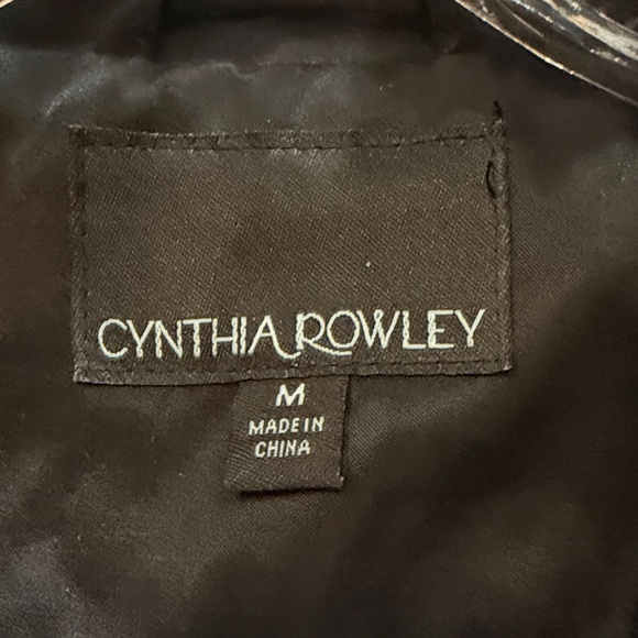 Cynthia Rowley Black Trench Coat with Button Accents - Picture 2 of 6